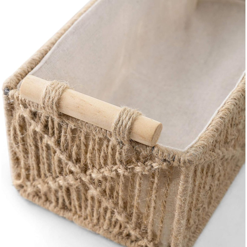 Ensemble de 2 paniers de rangement Macrame Boho Decor Box