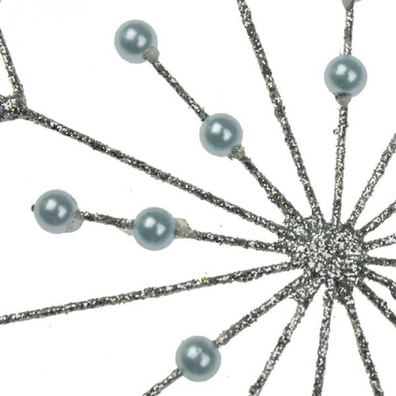 12cm Metal Holiday Shaped Ornament, Silver