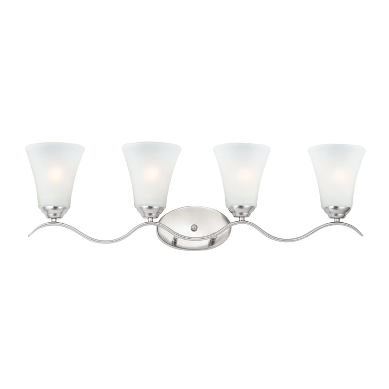 Éclairage pour meuble-lavabo à intensité variable Lavalley, Nickel satiné