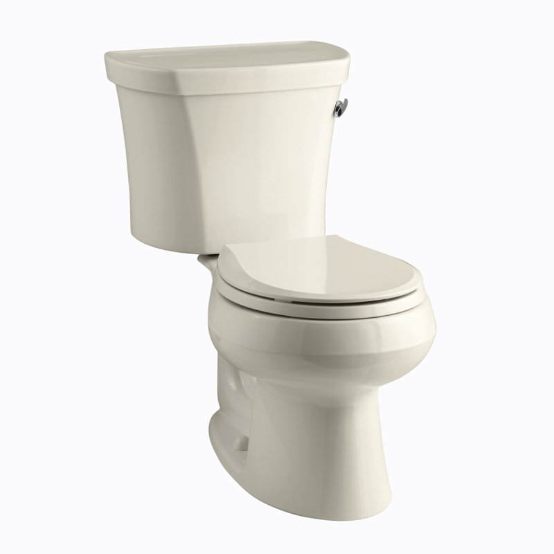 WellworthÂ 1.28 GPF Water Efficient Round Two-Piece toilet (Seat Not Included), Almond