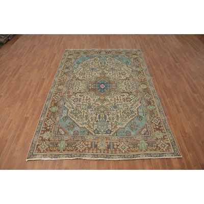 Handmade Geometric Traditional Area Rug 6x9