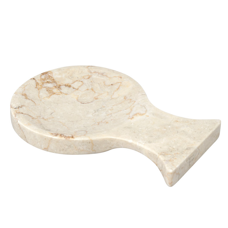 Marble Oval Spoon Rest, Champagne