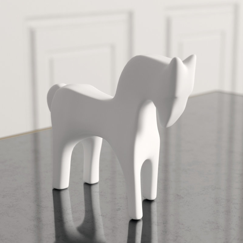 Horse-Matte White