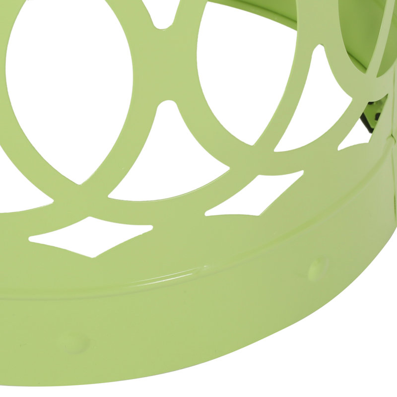 Ensemble de 2 tables de bout en fer pour l'extérieur, 2, Vert