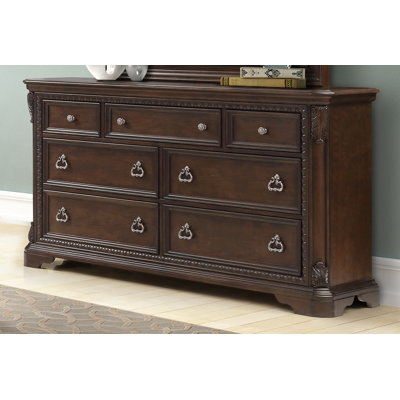 Grothe 70'' W 7 - Drawer Dresser with Mirror