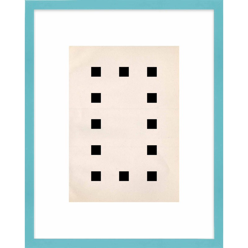 Construction 2 Framed Graphic Art, 30" H x 24" W  x 1.25" D, Teal Framed