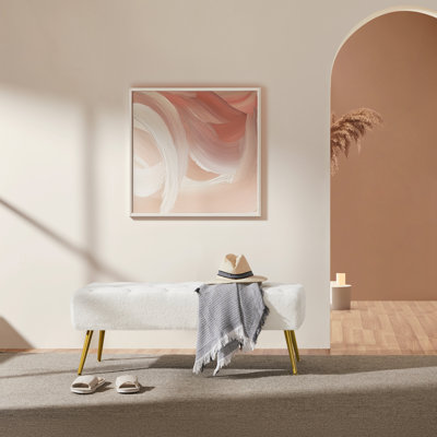 Boucle Upholstered Bench