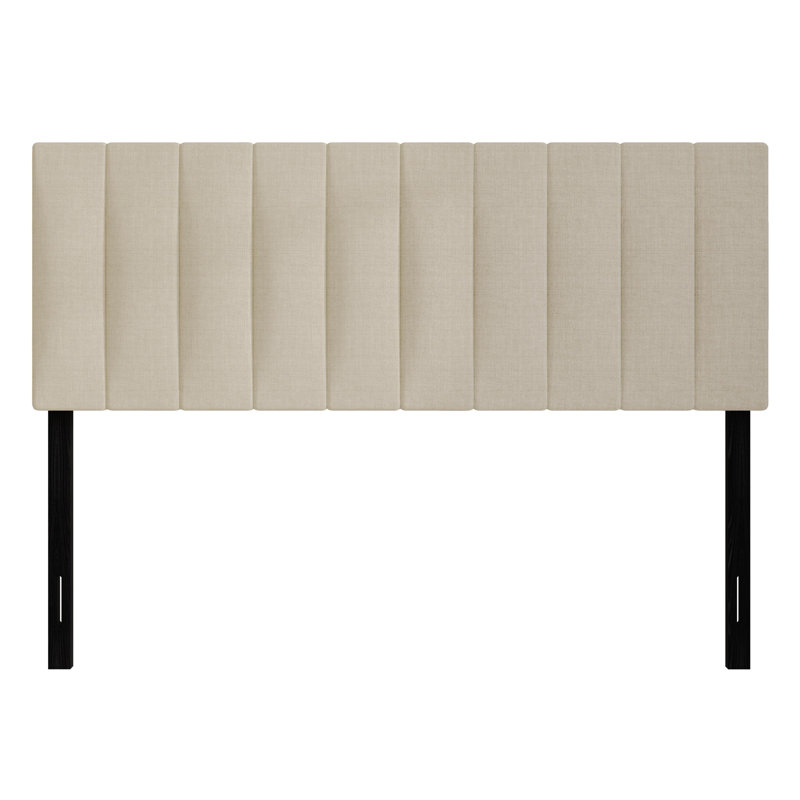 Dennis Full Upholstered Headboard, Beige, Full