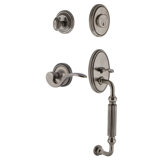 Nostalgic Warehouse Classic Plate F Grip Handleset with Single Cylinder Deadbolt and Manor Lever