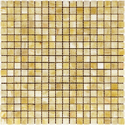 Mosaïque onyx miel de plancher et de mur onyx 5/8 "x 5/8"