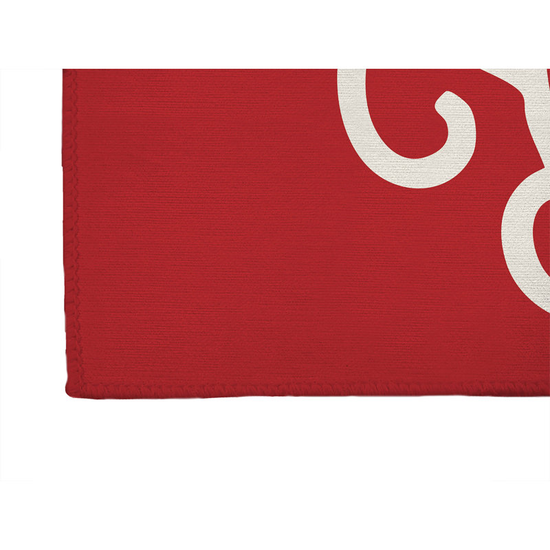 America Low Profile Kitchen Mat, Red, Rectangle 5' x 7'