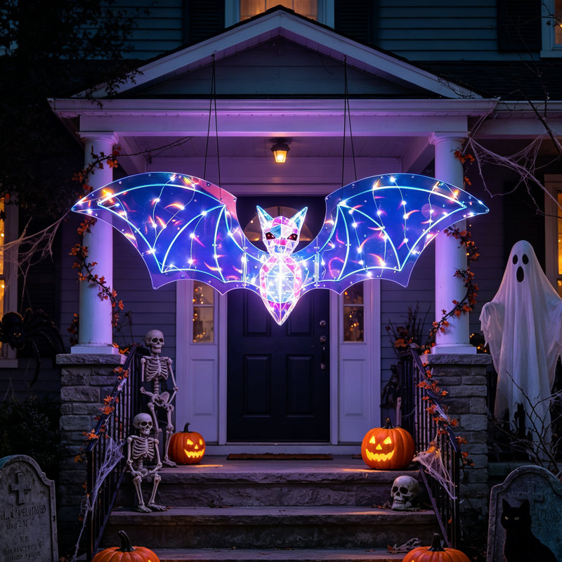 Décoration d'Halloween à chauve-souris suspendue