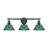Orwell 3-Light Vanity Light in Brushed Champagne Bronze with Pine Green-884715816