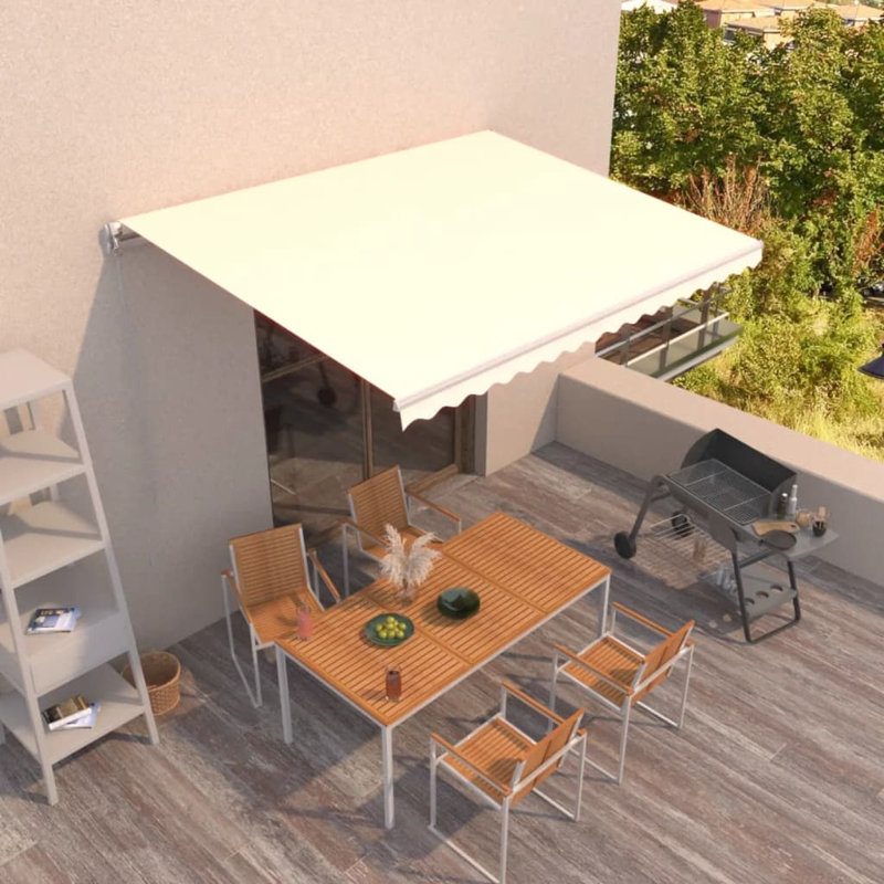 Auvent rétractable en aluminium thermolaqué Vidaxl, polyester, grand