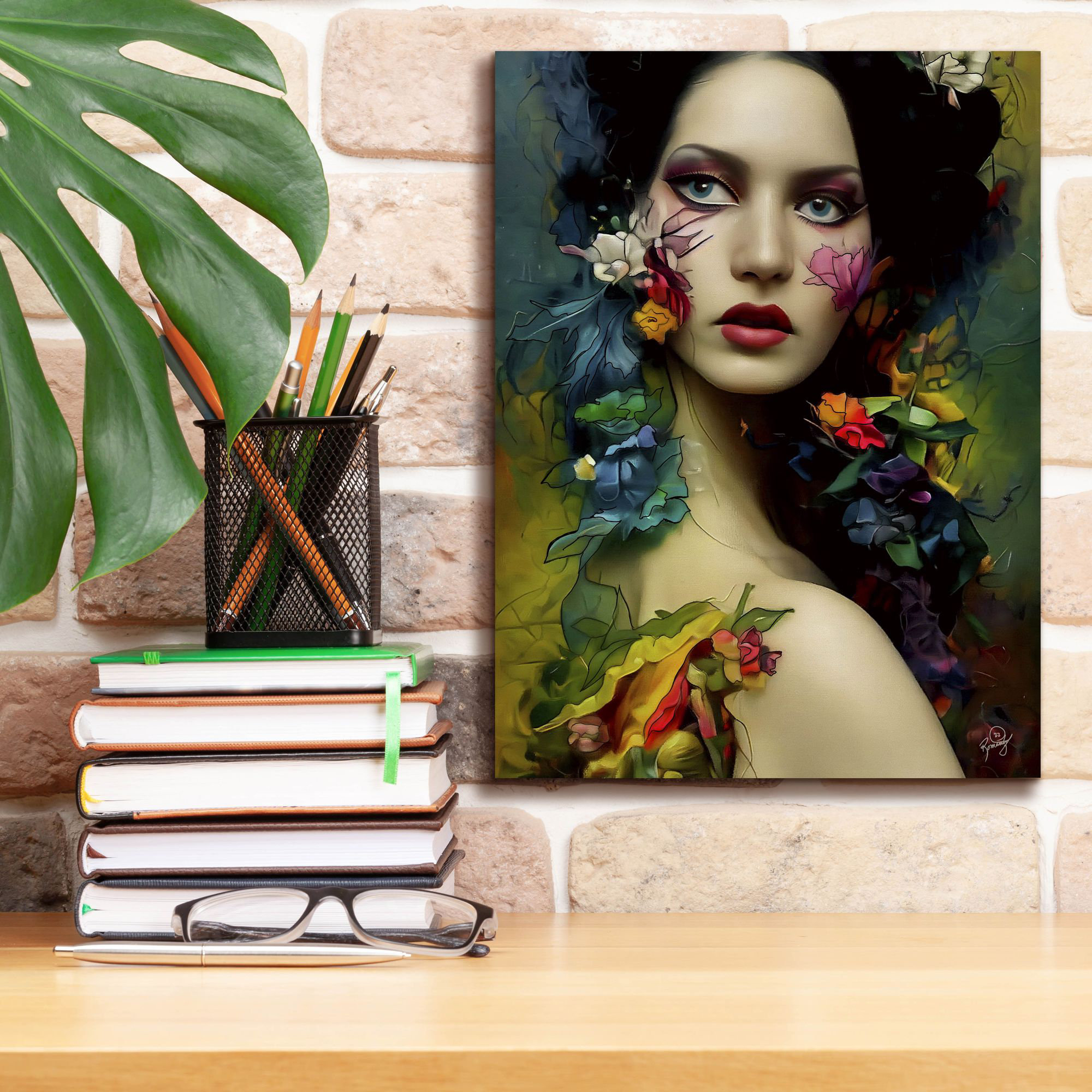 Red Barrel Studio® Floral La Femme Portrait 3 On Canvas by Romantz Art ...