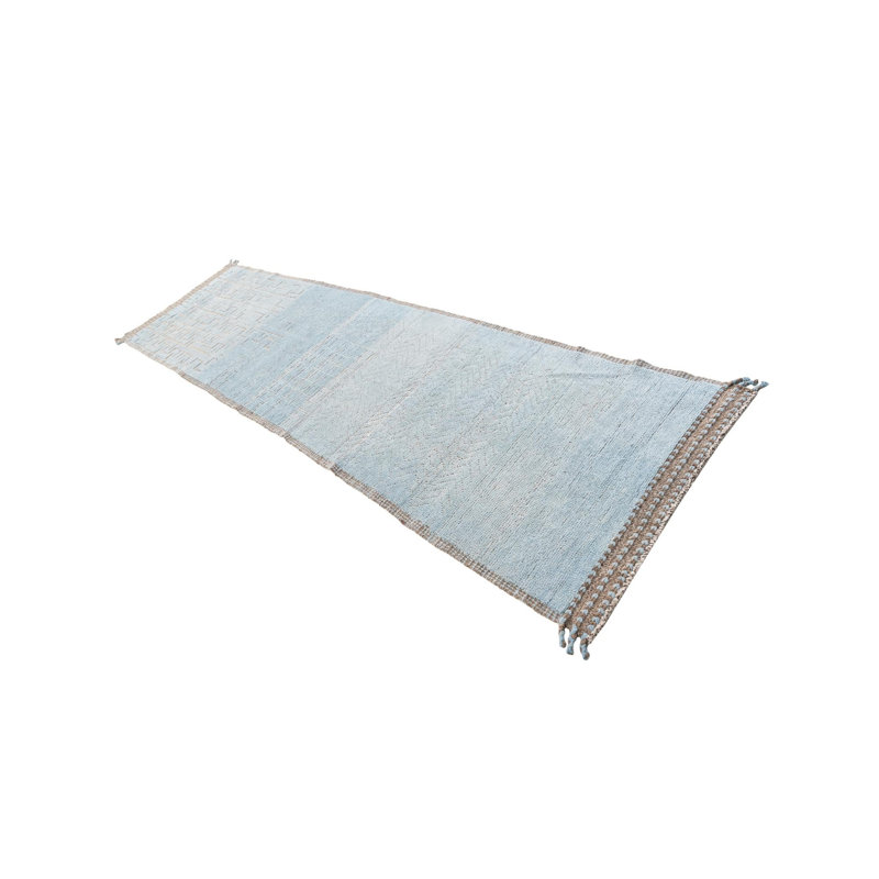 Tapis de couloir bleu clair Kalmanovitz