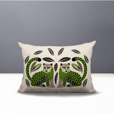 Ayra Leopard Reversible Indoor/Outdoor Lumbar Pillow