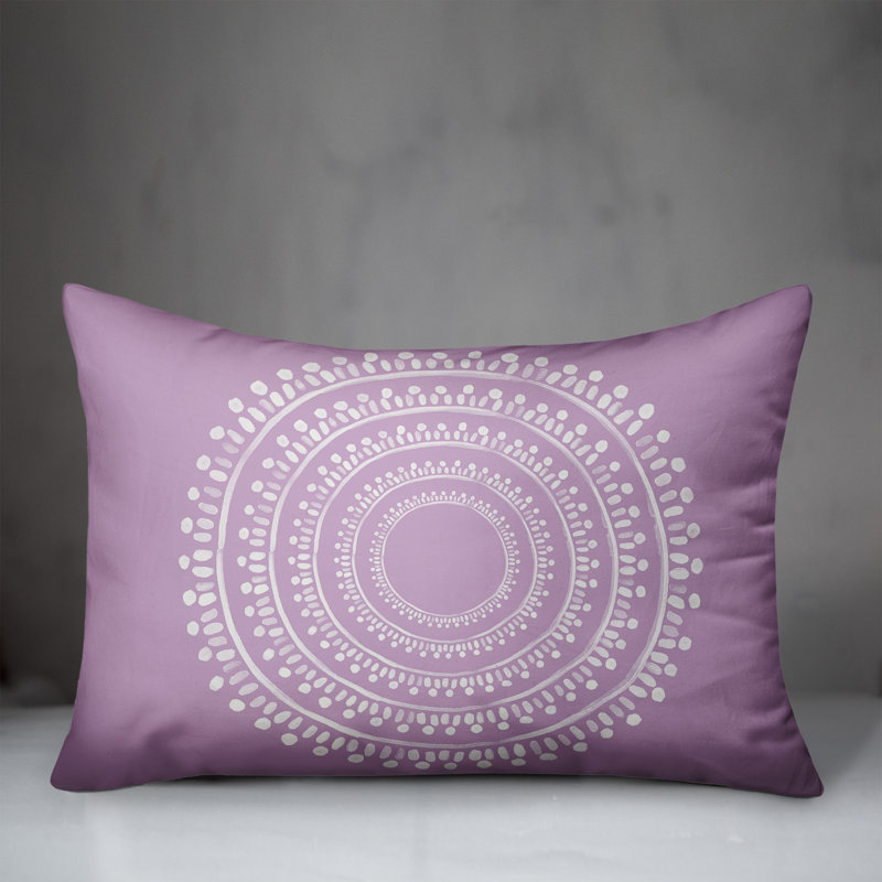 Geometric Throw Pillow, Purple