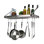Handcrafted Gourmet Deep Stainless Steel Wall Mounted Pot Rack