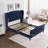 Mirabai Upholstered Metal Wingback Bed-2101047500-2120912400