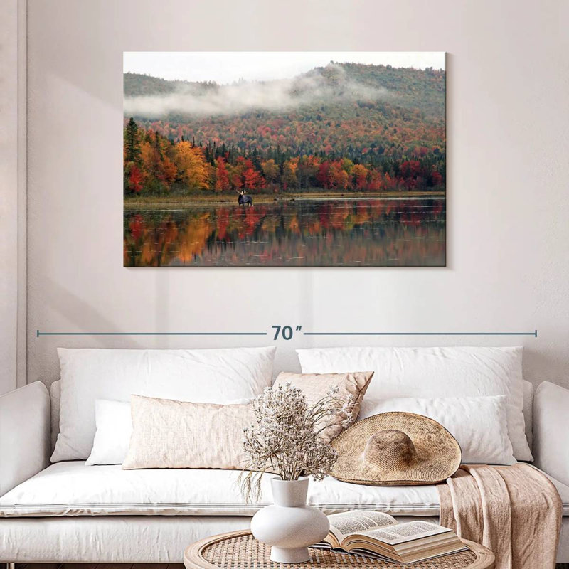 Alvord automne dans la rivière Androscoggin, H 30 po x l 45 po