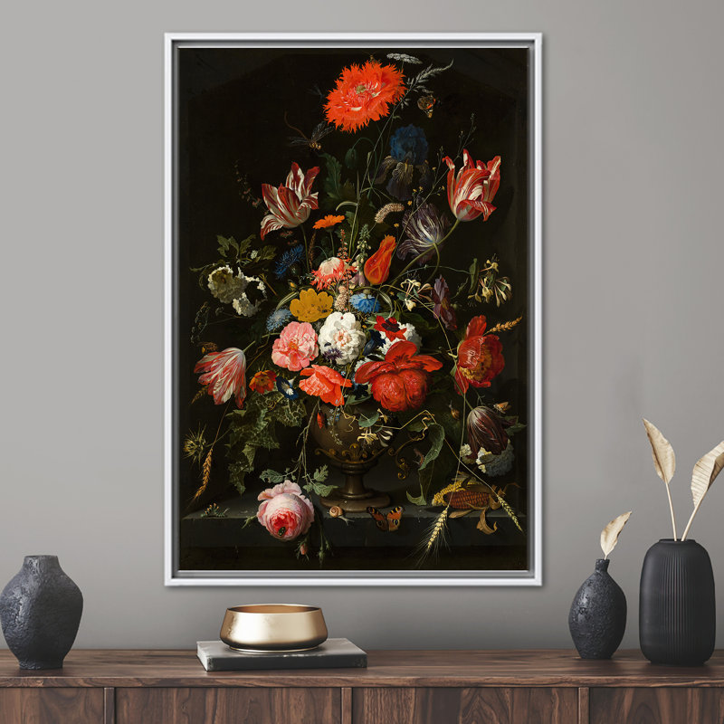 Print on Canvas, 70 cm H x 50 cm W, White Floater Framed