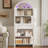 70.3" Tall Arched Bookcase, 6-tier Book Shelf With Led Lights, Farmhouse Arched Bookshef With Open Shelves and Drawer, Large Wood Storage Bookcase-954591856