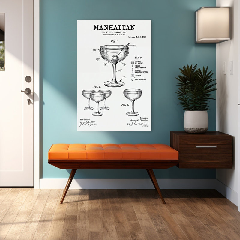 Impression d'art mural rétro Manhattan, 48" H x 32" W