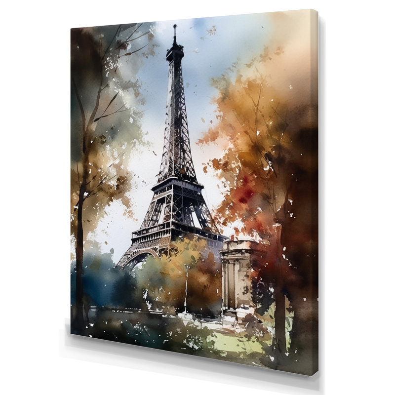 «Paris On A Sunny Day II», reproduction sur toile, H 40 po x l 30 po x P 1,5 po, Toile tendue
