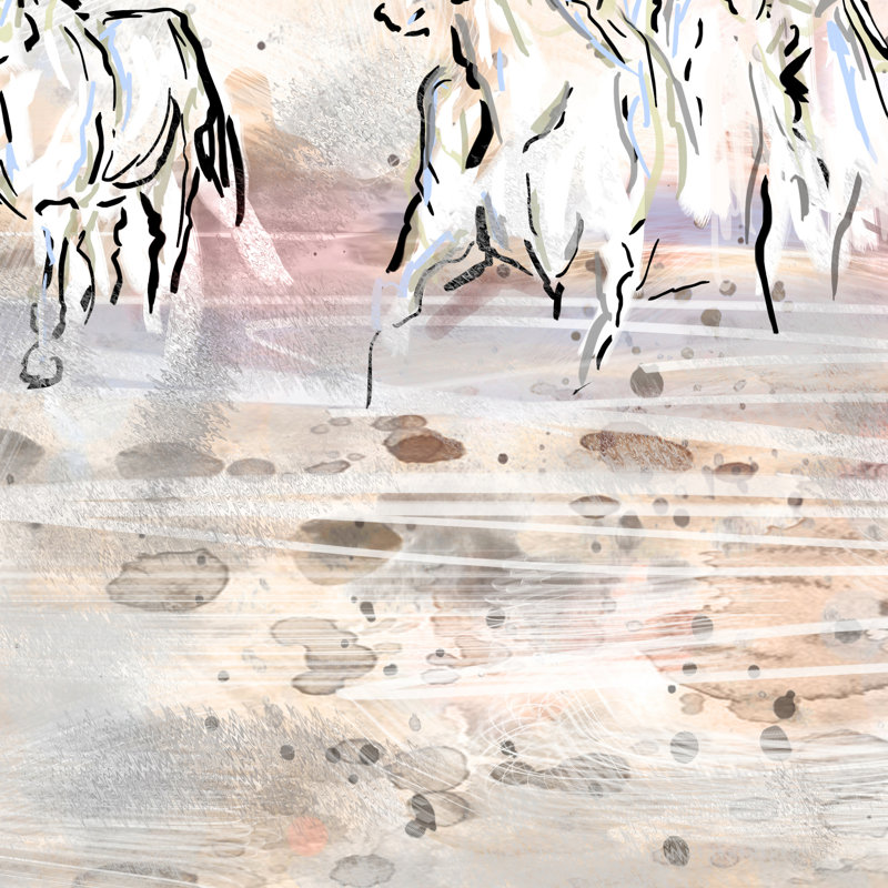 " Wild Horses " Painting Print, 16" H x 24" W x 0.1" D