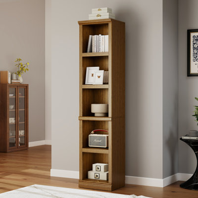 5 Tiers 70" Narrow Bookcase, Cabinet Floor Standing Bookshelf
