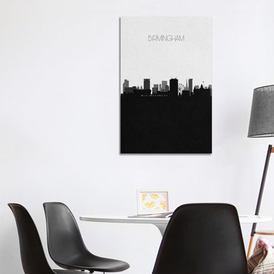 Birmingham, England City Skyline by Ayse Deniz Akerman - Print on Canvas