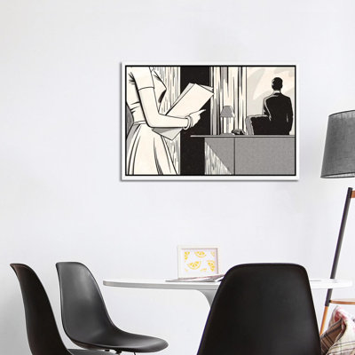 Noir Office by Joseph McDermott - Print on Canvas