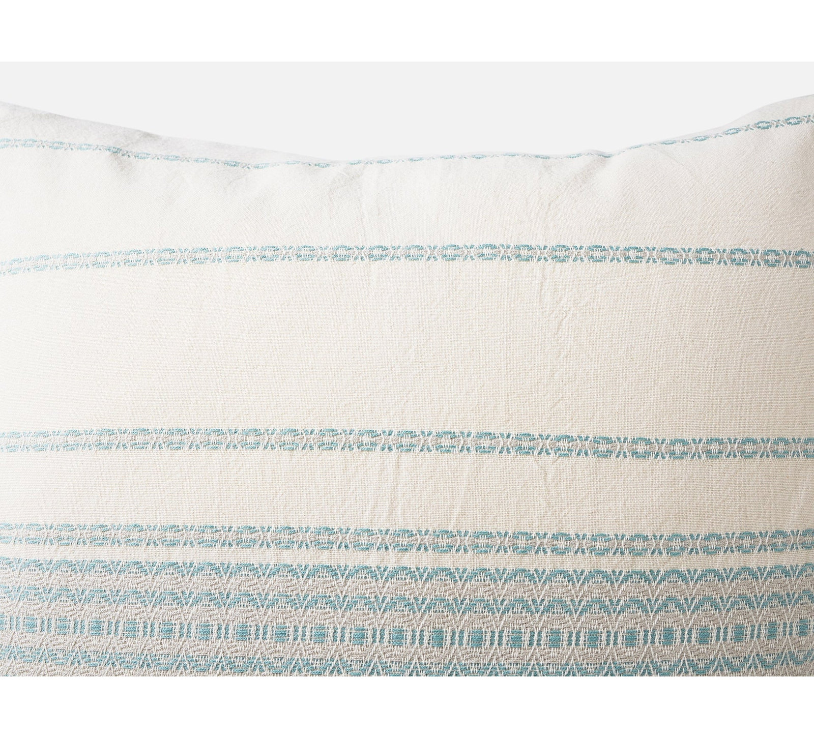 Rippled Organic Cotton Sham, Undyed/Surf, King