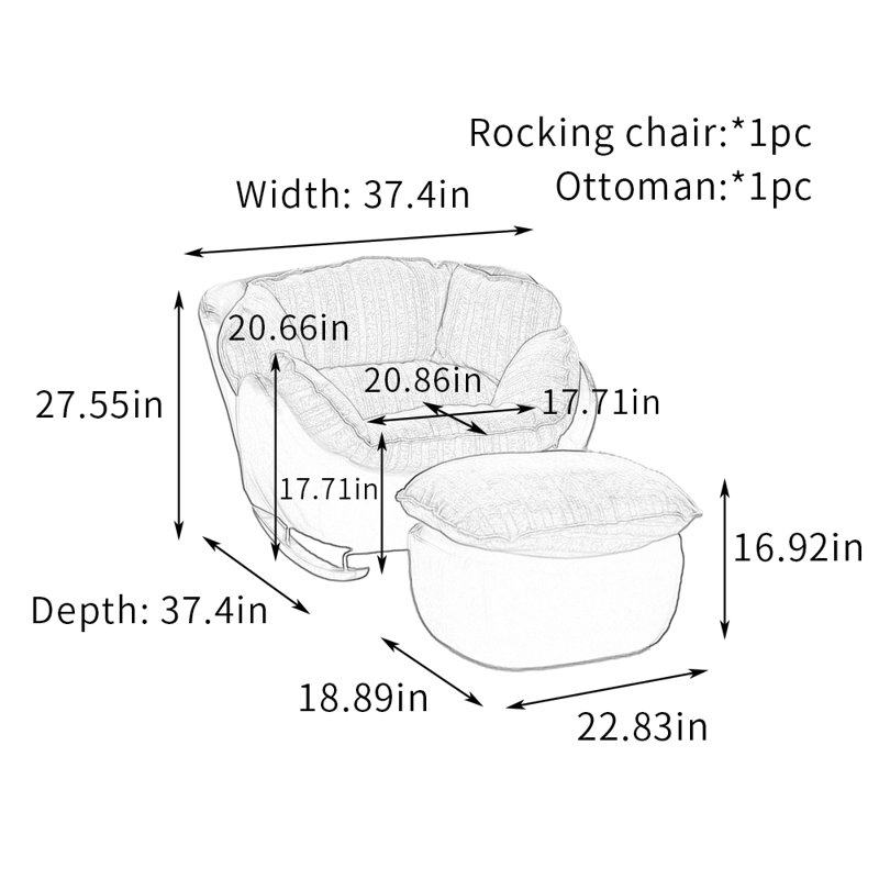 Chaise berçante simple Latorre Bionic