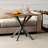 Rustic Square Side Table with X-Frame Metal Legs (31.5", Industrial Farmhouse)-750112259