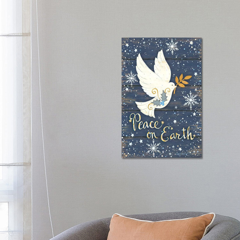 «Peace on Earth» par Annie Lapoint - impression sur toile tendue, H 26 po x l 18 po x 1,5 po