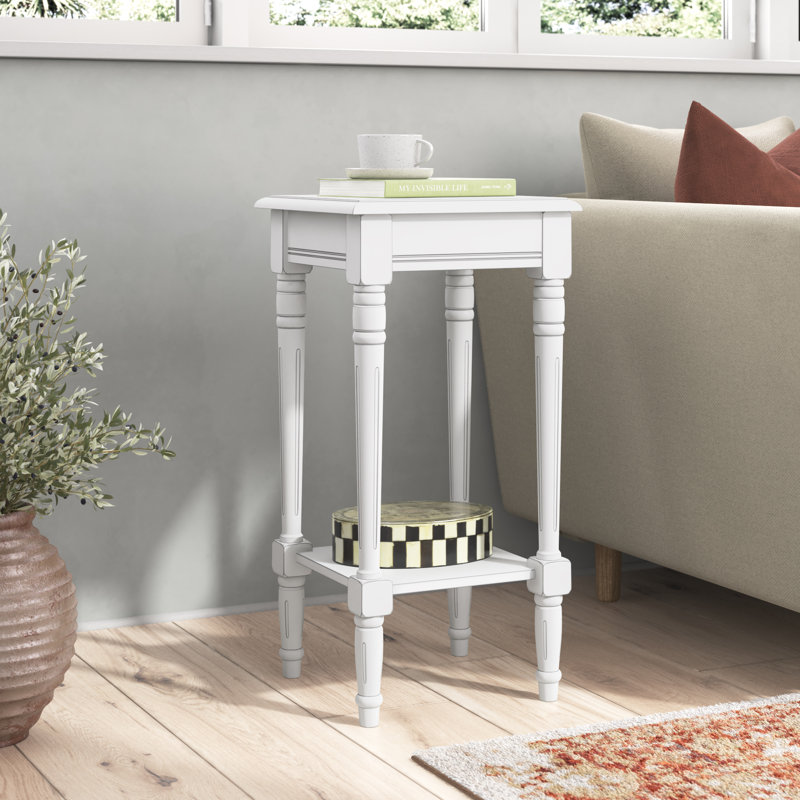 Callum End Table, White