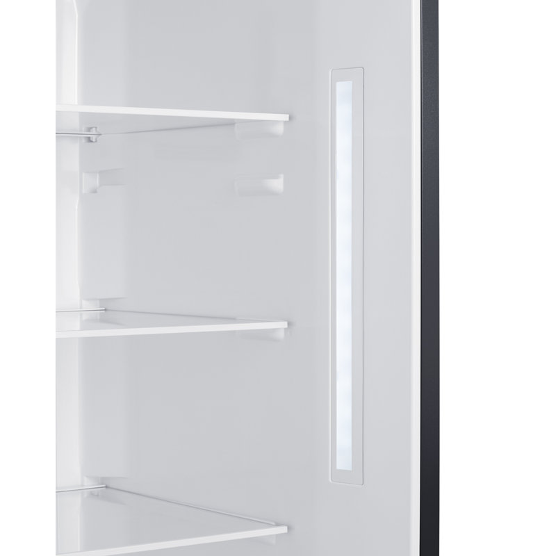 Summit Appliance 28" Wide Top-Mount Refrigerator-Freezer, Black, Left Handed