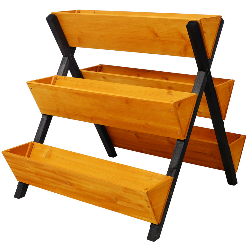 3 Tiers Wooden Vertical Raised Garden Bed With Legs