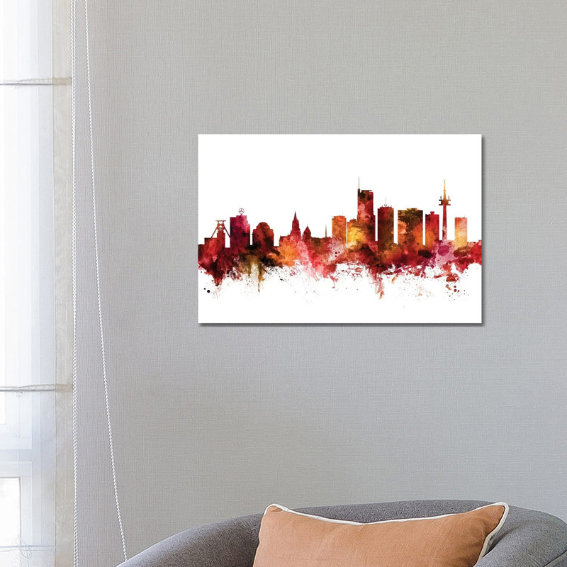 Essen, Germany Skyline by Michael Tompsett - Wrapped Canvas Gallery-Wrapped Canvas Giclée