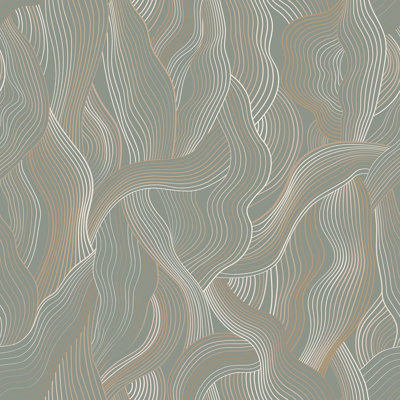 Meraki - Green Orange Wallpaper by Sabrina Yvonne