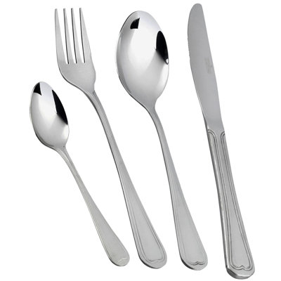 Magefesa Cordoba 24-Piece Stainless Steel Flatware Set, Blue Gift Box Included