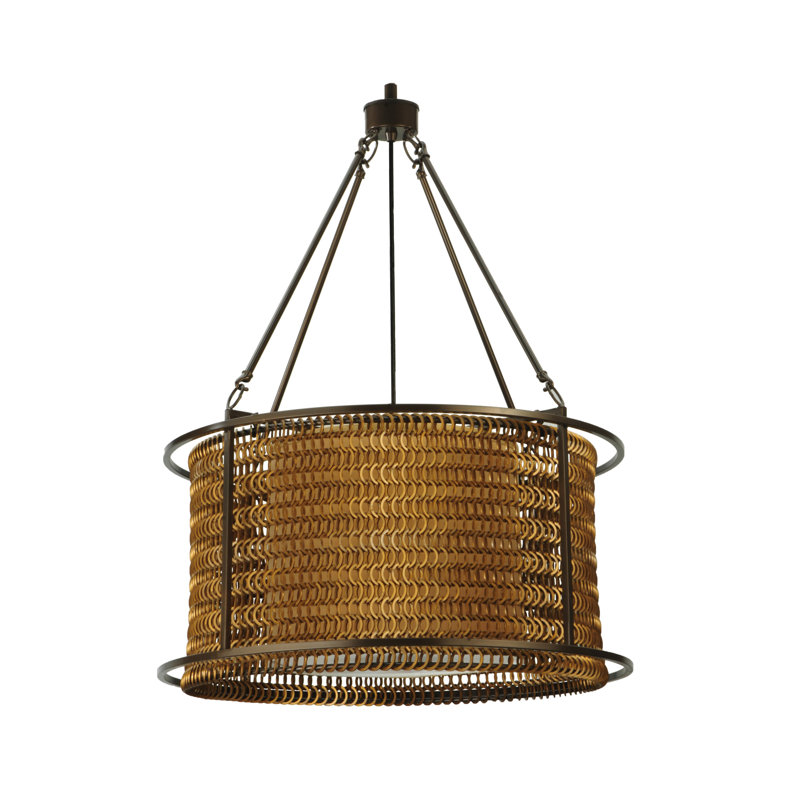 Greenbriar Oak 4 - Light Chandelier, 59" H x 24" W x 24" D