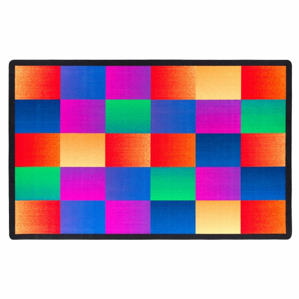 Tapis de zone touffeté à la main géométrique