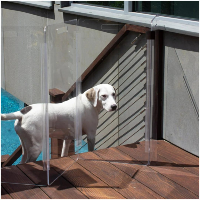 Clear Zig Zag Pet Gate, 10-Panel, 30" H x 150" W x 0.25" D