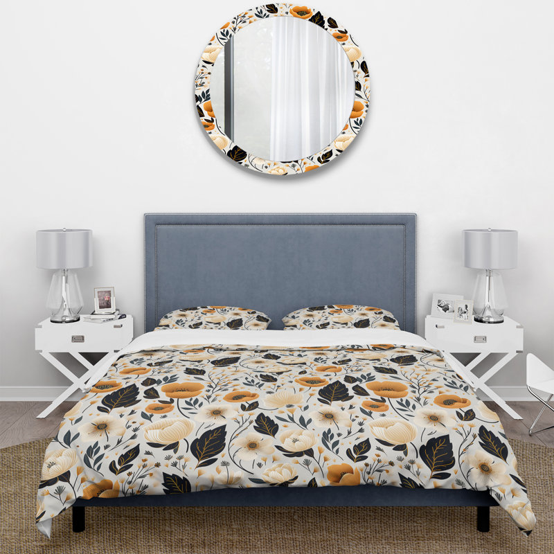 Ensemble de housse de couette Husnain, Housse de couette pour grand lit et 2 taies décor
