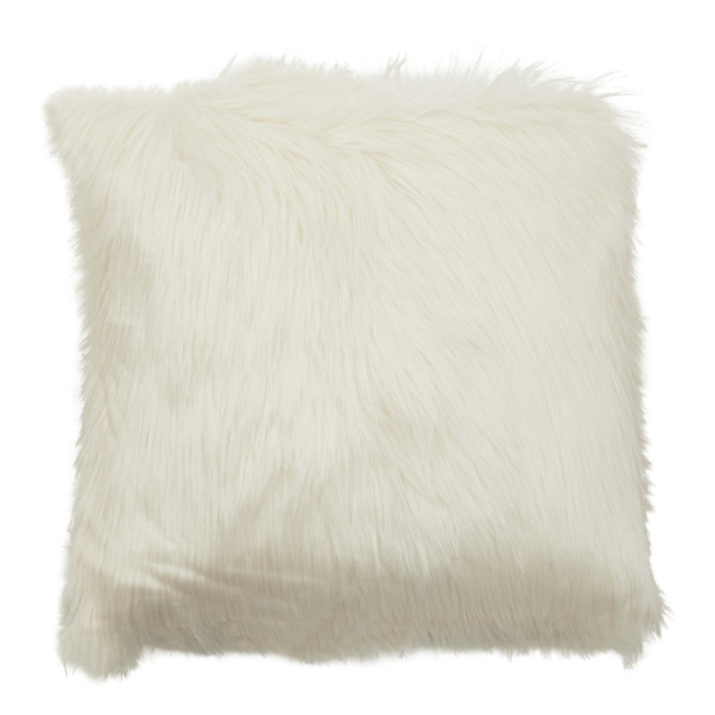 Aizley Square Throw Cushion, Cream