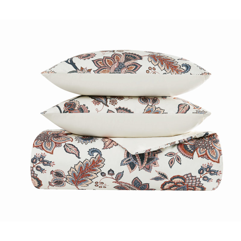 Cannon Chloe Jacobean Duvet Set, Queen Duvet Cover + 2 Standard Shams