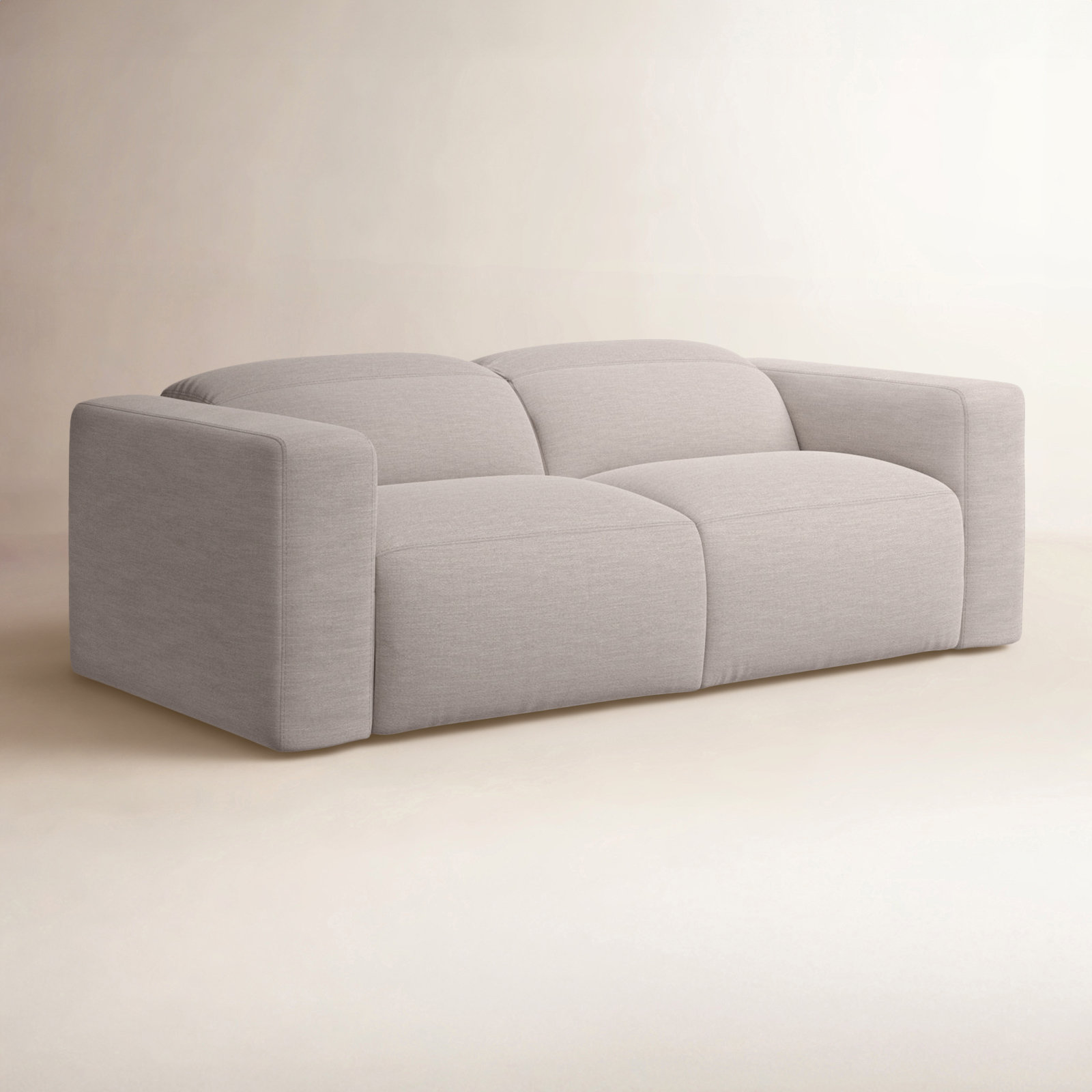Amed 89" Upholstered Power Reclining Sofa, Laken Stone Polyester Blend